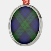 Black Watch Tartan Blue Green Pset Metalen Ornament (Links)