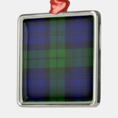 Black Watch Tartan Blue Green Pset Metalen Ornament (Links)