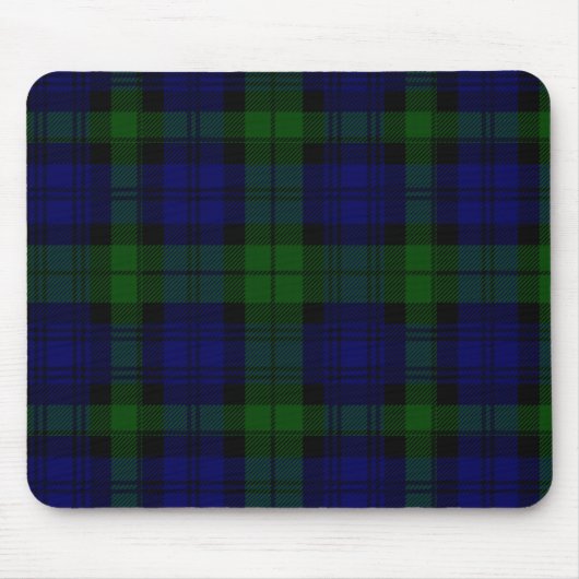 Black Watch Tartan Blue Green Pset Muismat (Voorkant)
