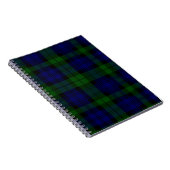 Black Watch Tartan Blue Green Pset Notitieboek (Rechterzijde)