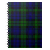 Black Watch Tartan Blue Green Pset Notitieboek (Voorkant)