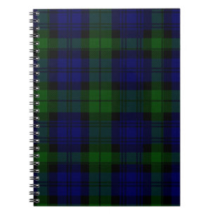 Black Watch Tartan Blue Green Pset Notitieboek