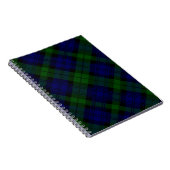 Black Watch Tartan Blue Green Pset Notitieboek (Rechterzijde)