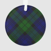 Black Watch Tartan Blue Green Pset Ornament (achterkant)