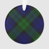 Black Watch Tartan Blue Green Pset Ornament (voorkant)