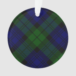 Black Watch Tartan Blue Green Pset Ornament