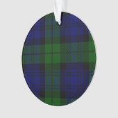 Black Watch Tartan Blue Green Pset Ornament (voorkant)