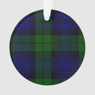 Black Watch Tartan Blue Green Pset Ornament