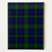 Black Watch Tartan Blue Green Pset Planner (Achterkant)