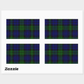 Black Watch Tartan Blue Green Pset Rechthoekige Sticker (Vel)