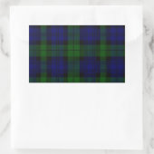 Black Watch Tartan Blue Green Pset Rechthoekige Sticker (Tas)
