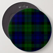 Black Watch Tartan Blue Green Pset Ronde Button 6,0 Cm (Voorkant /achterkant)