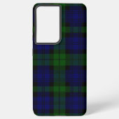 Black Watch Tartan Blue Green Pset Samsung Galaxy Hoesje (Achterkant)