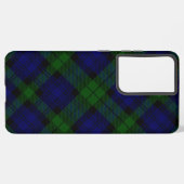 Black Watch Tartan Blue Green Pset Samsung Galaxy Hoesje (Linkerkant)
