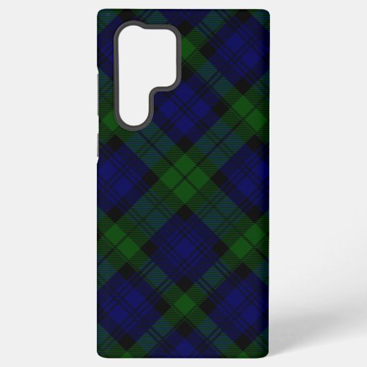 Black Watch Tartan Blue Green Pset Samsung Galaxy Hoesje (Achterkant)