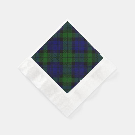 Black Watch Tartan Blue Green Pset Servet (Hoek)