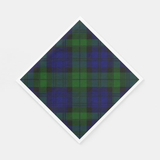 Black Watch Tartan Blue Green Pset Servet (Hoek)