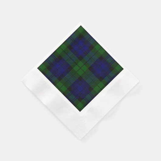 Black Watch Tartan Blue Green Pset Servet (Hoek)