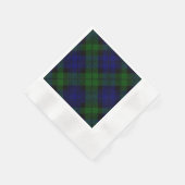Black Watch Tartan Blue Green Pset Servetten (Hoek)