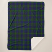 Black Watch Tartan Blue Green Pset Sherpa Deken (Voorkant)