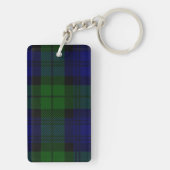 Black Watch Tartan Blue Green Pset Sleutelhanger (achterkant)