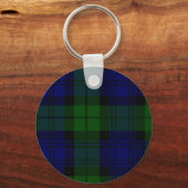 Black Watch Tartan Blue Green Pset Sleutelhanger (Voorkant)
