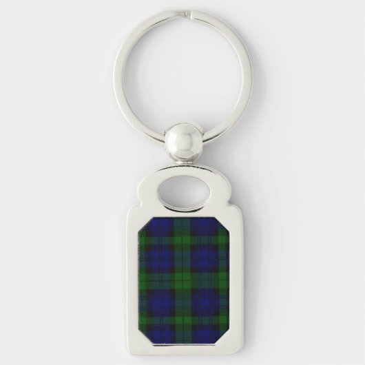 Black Watch Tartan Blue Green Pset Sleutelhanger (Voorkant)