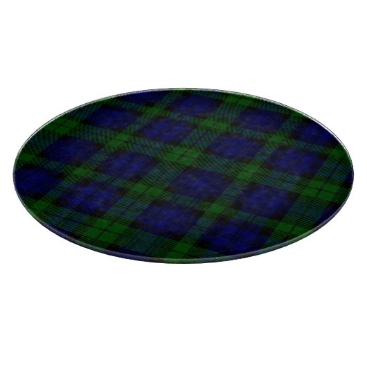 Black Watch Tartan Blue Green Pset Snijplank (Hoek)