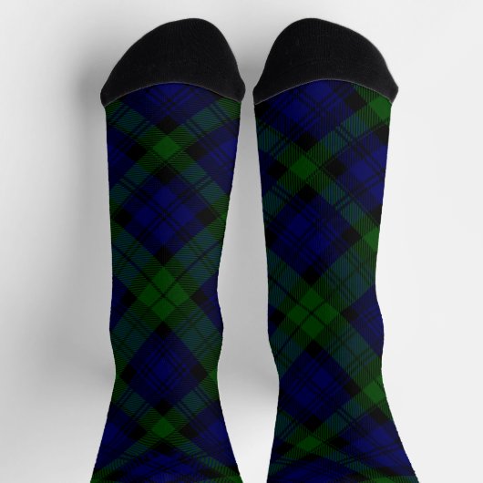 Black Watch Tartan Blue Green Pset Sokken (Top)