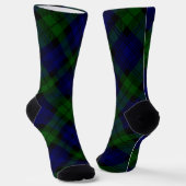 Black Watch Tartan Blue Green Pset Sokken (Gebogen)