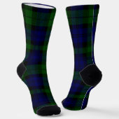 Black Watch Tartan Blue Green Pset Sokken (Gebogen)
