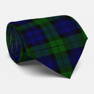 Black Watch Tartan Blue Green Pset Stropdas