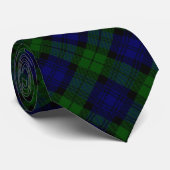 Black Watch Tartan Blue Green Pset Stropdas (Opgerold)