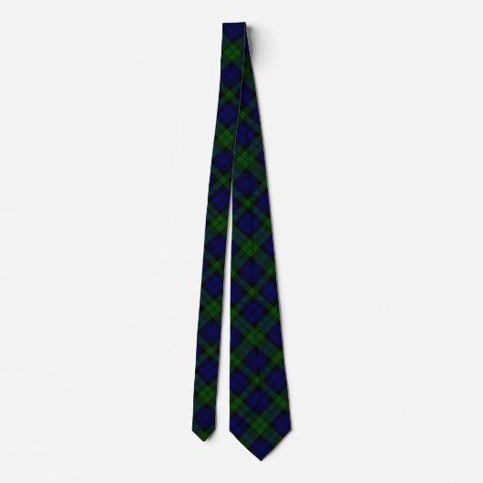 Black Watch Tartan Blue Green Pset Stropdas (Achterkant)