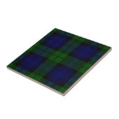 Black Watch Tartan Blue Green Pset Tegeltje (Zijkant)