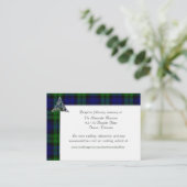 Black Watch Tartan Bond Informatiekaartje (Staand voorkant)