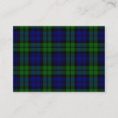 Black Watch Tartan Bond Informatiekaartje (Achterkant)