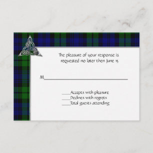 Black Watch Tartan Bond RSVP Kaartje