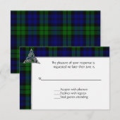 Black Watch Tartan Bond RSVP Kaartje (Voorkant / Achterkant)