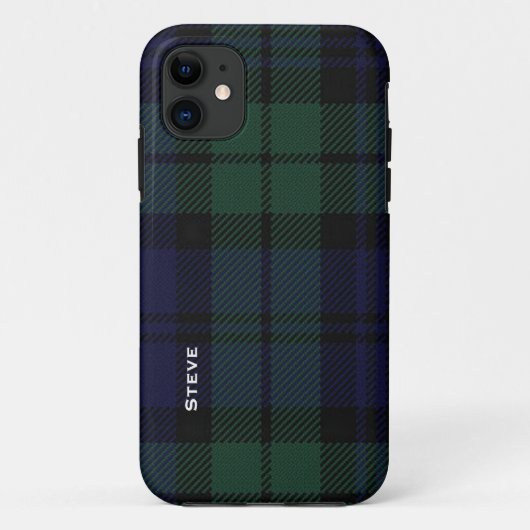 Black Watch Tartan Case-Mate iPhone Case (Achterkant)