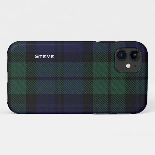 Black Watch Tartan Case-Mate iPhone Case (Achterkant (horizontaal))