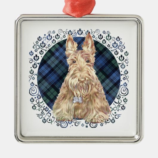 Black Watch Tartan Metalen Ornament (Voorkant)