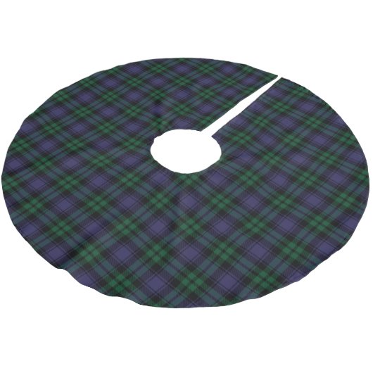 Black Watch Tartan, Plaid Kerstboom Rok (Gekanteld)