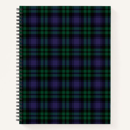 Black Watch Tartan, Plaid Notitieboek (Voorkant)