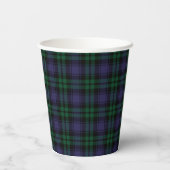 Black Watch Tartan, Plaid Papieren Bekers (Achterkant)