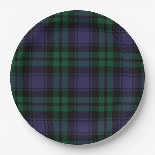 Black Watch Tartan, Plaid Papieren Bordje (Voorkant)