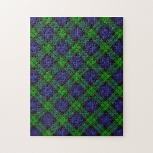 Black Watch Tartan Plaid Pattern Legpuzzel (Verticaal)