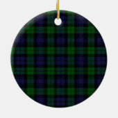 Black Watch Tartan Plaid Personalized Keramisch Ornament (Achterkant)