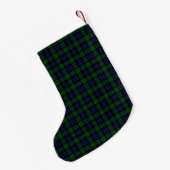 Black Watch Tartan Plaid Personalized Kleine Kerstsok (Achterkant (Hangend))
