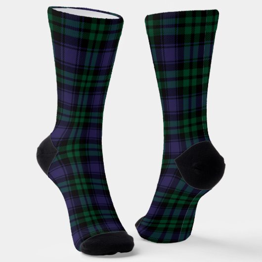 Black Watch Tartan, Plaid Sokken (Gebogen)